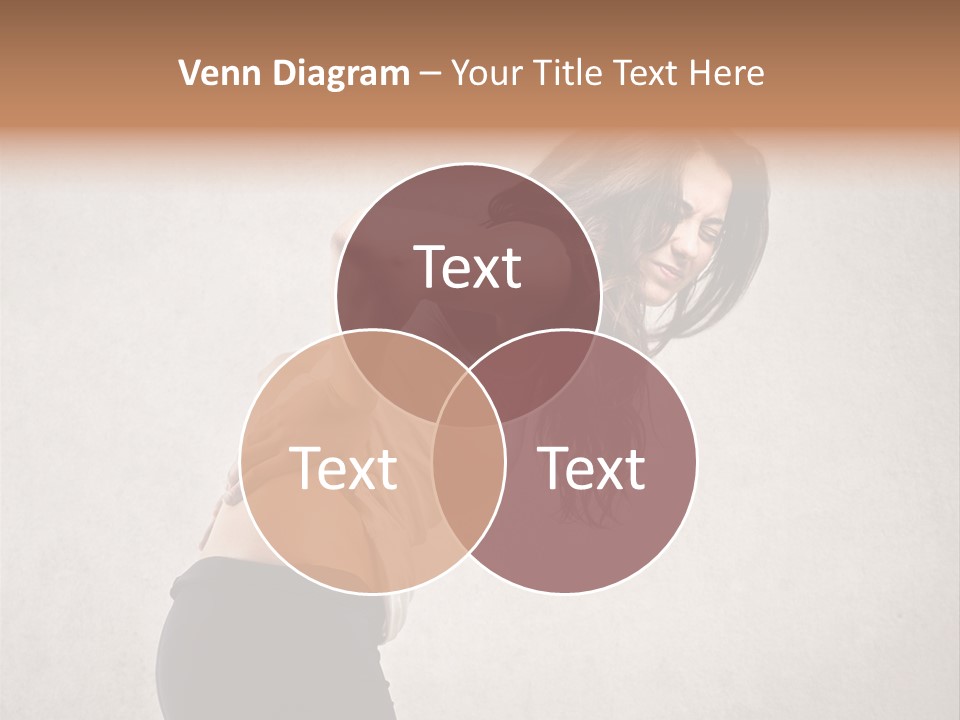 Wall Caucasian Woman PowerPoint Template