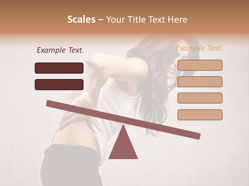 Wall Caucasian Woman PowerPoint Template