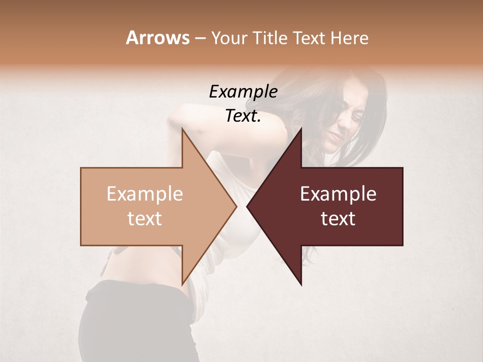 Wall Caucasian Woman PowerPoint Template