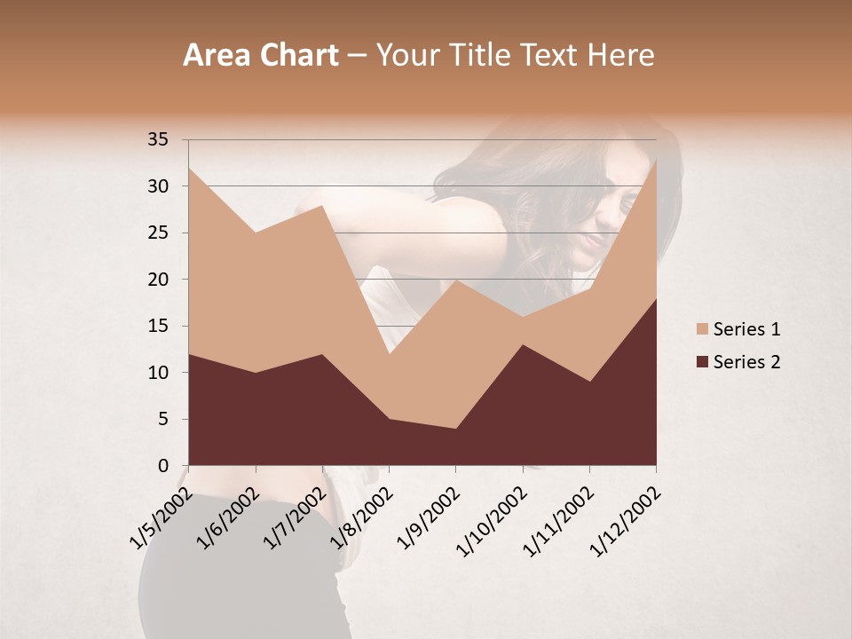 Wall Caucasian Woman PowerPoint Template