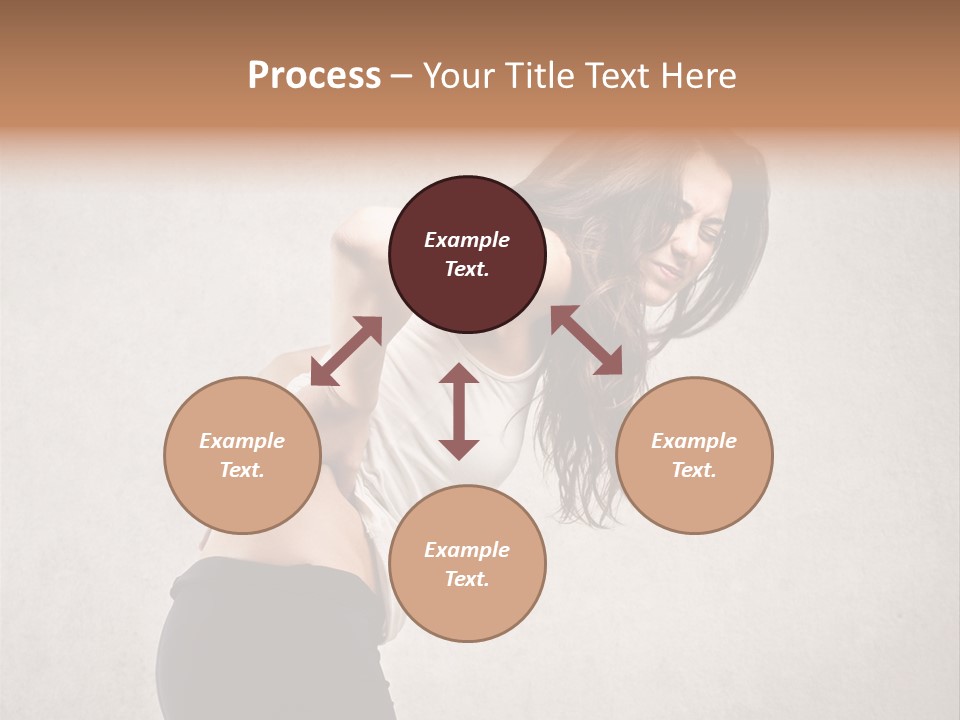 Wall Caucasian Woman PowerPoint Template