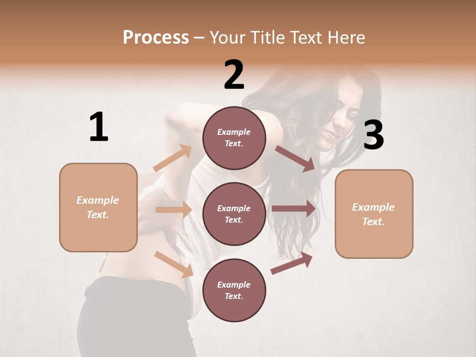 Wall Caucasian Woman PowerPoint Template