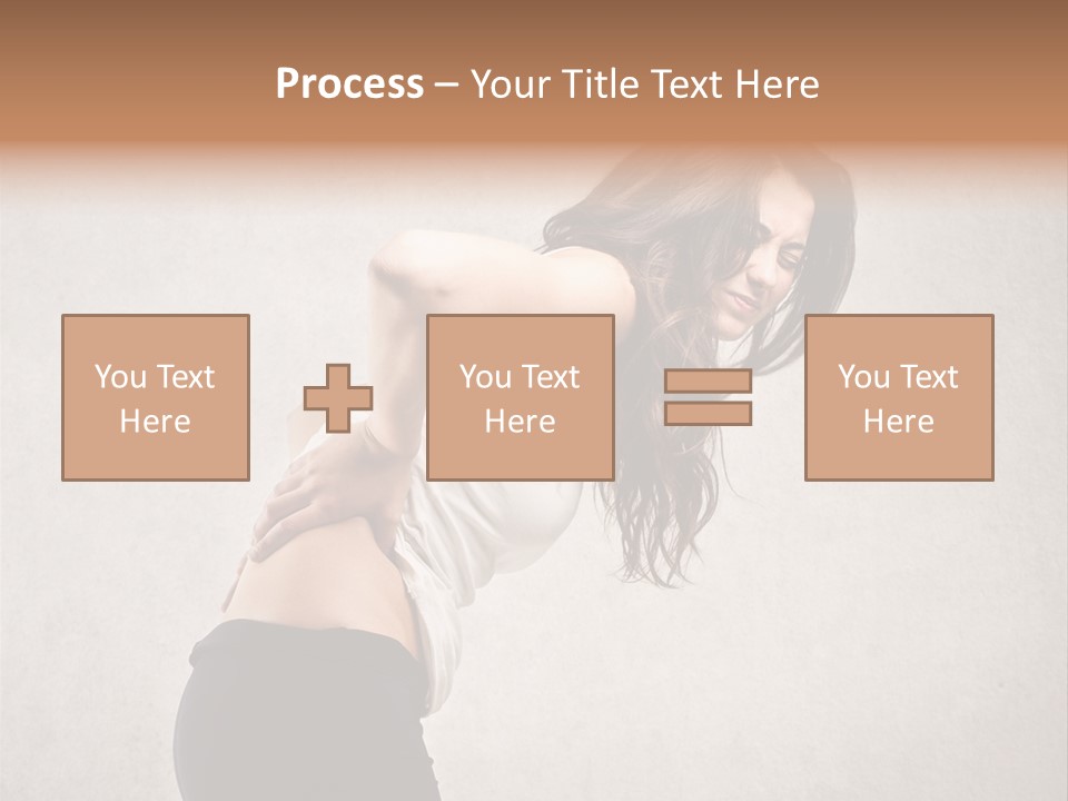 Wall Caucasian Woman PowerPoint Template