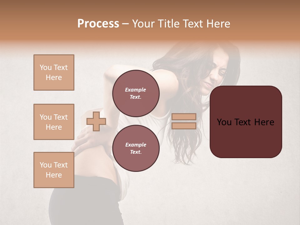 Wall Caucasian Woman PowerPoint Template