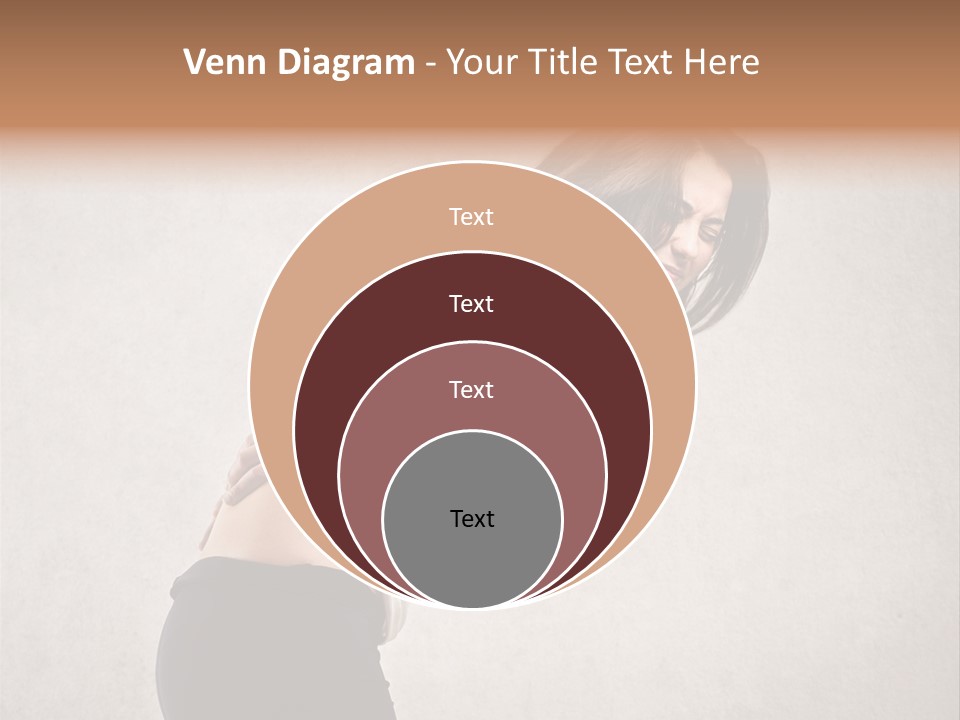 Wall Caucasian Woman PowerPoint Template