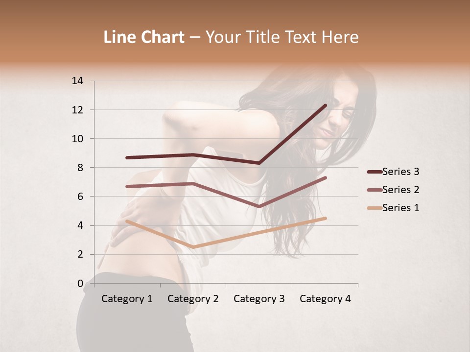 Wall Caucasian Woman PowerPoint Template