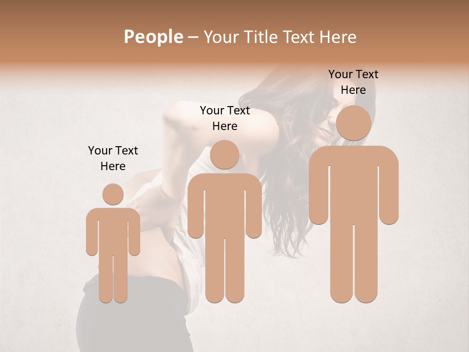 Wall Caucasian Woman PowerPoint Template