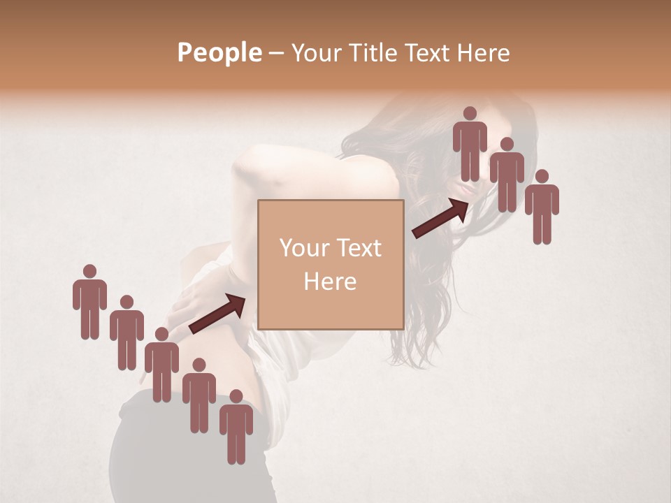 Wall Caucasian Woman PowerPoint Template