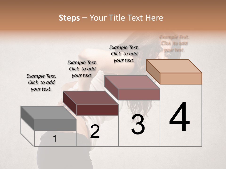 Wall Caucasian Woman PowerPoint Template