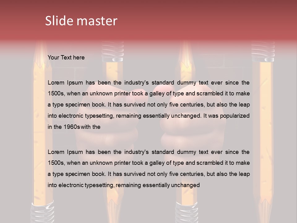 Child Accessibility Lead Pencil PowerPoint Template