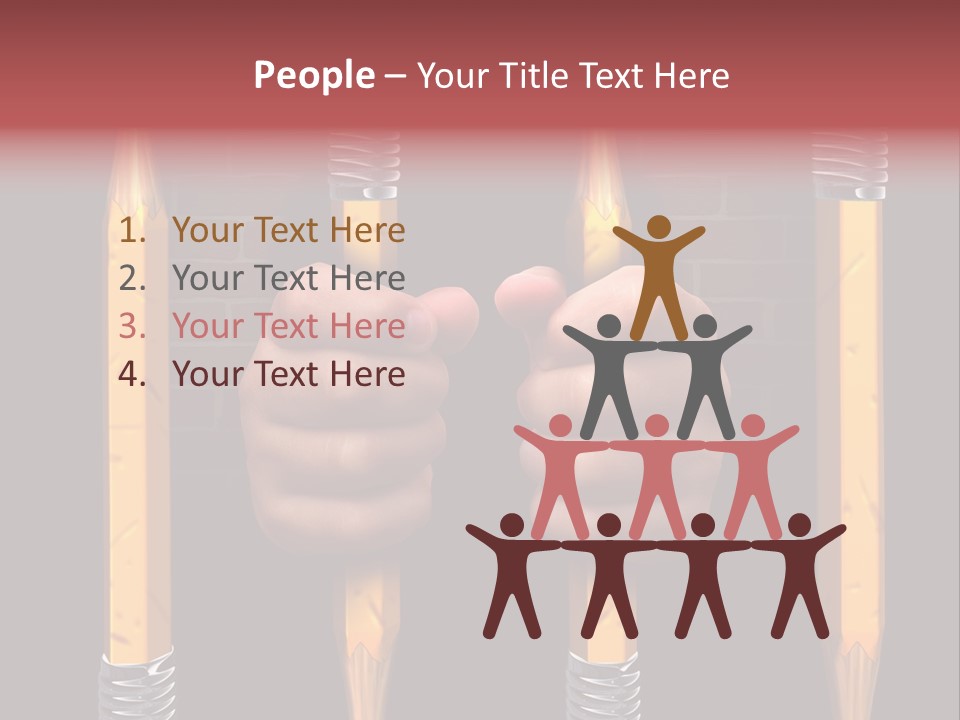 Child Accessibility Lead Pencil PowerPoint Template