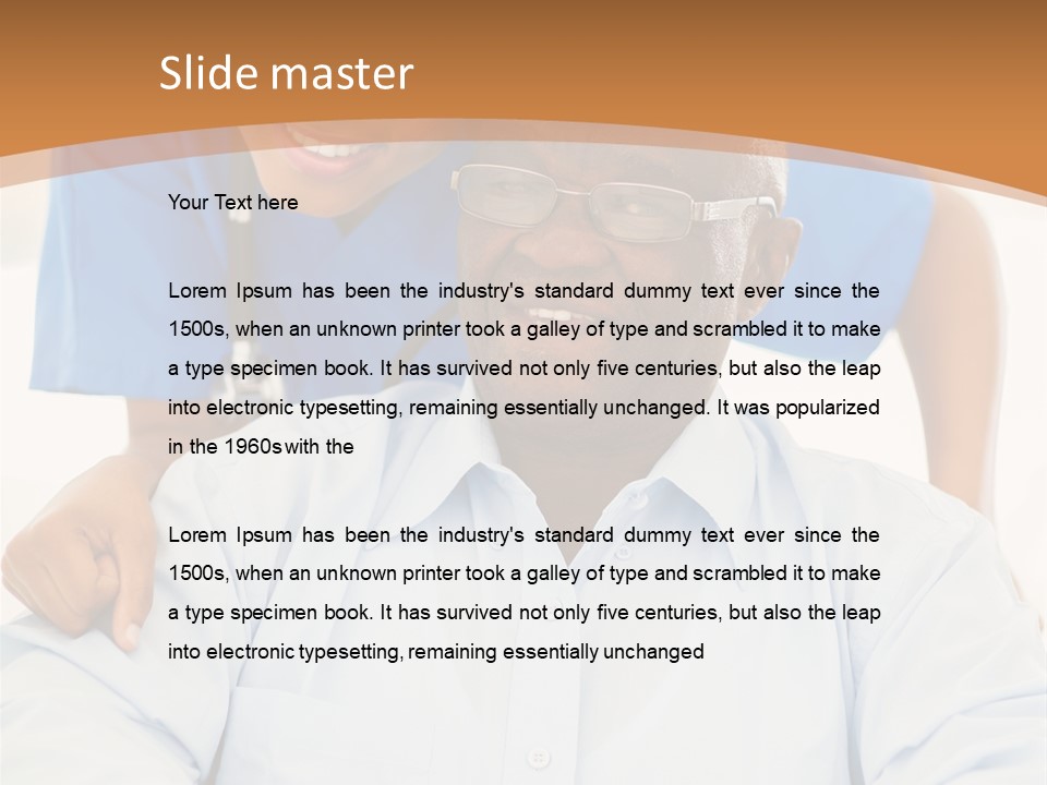 Beautiful Medical Pensioner PowerPoint Template