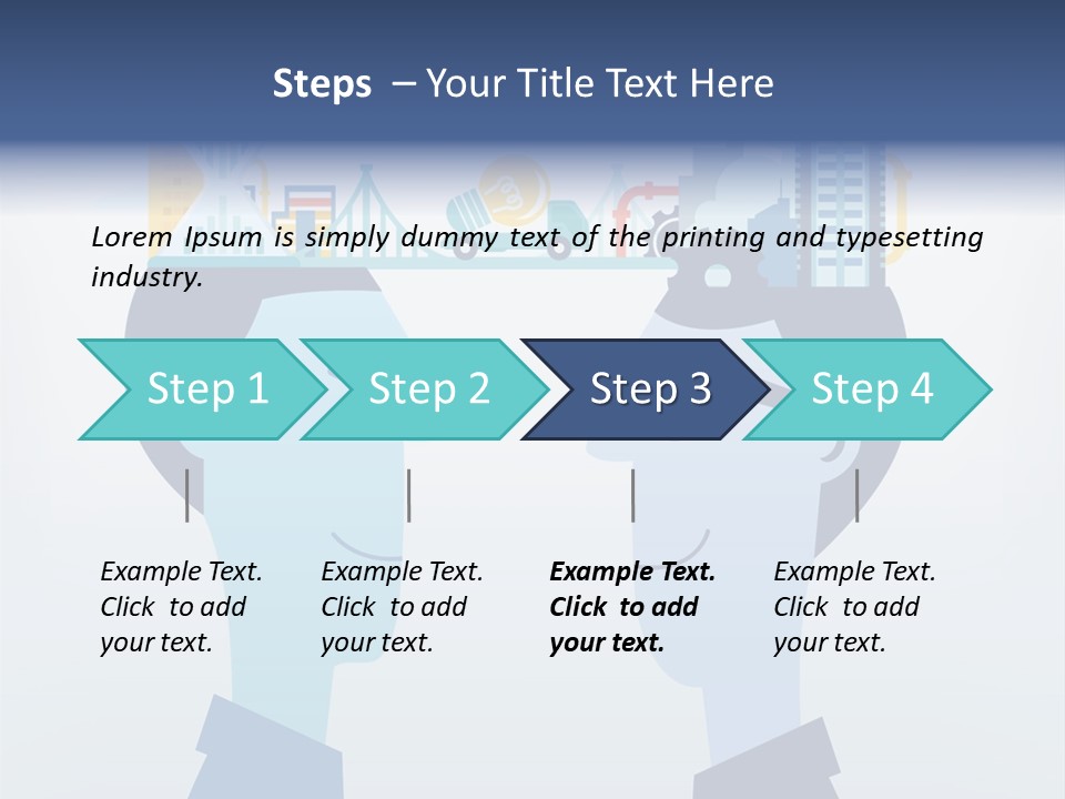 Vector Brain Successful PowerPoint Template
