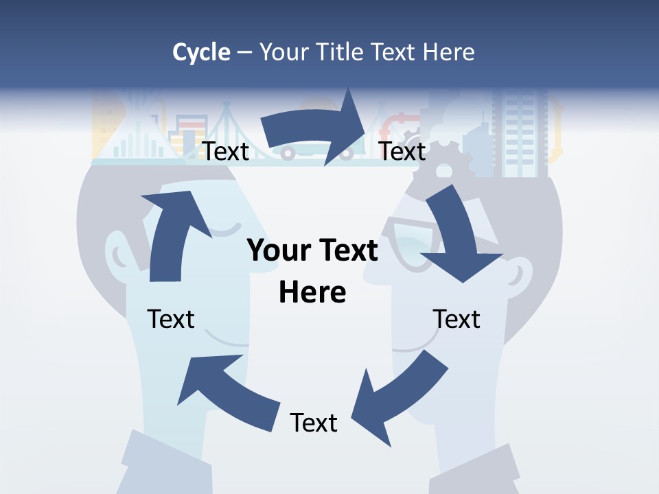 Vector Brain Successful PowerPoint Template