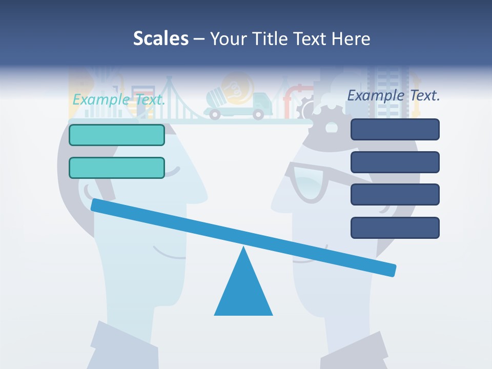Vector Brain Successful PowerPoint Template
