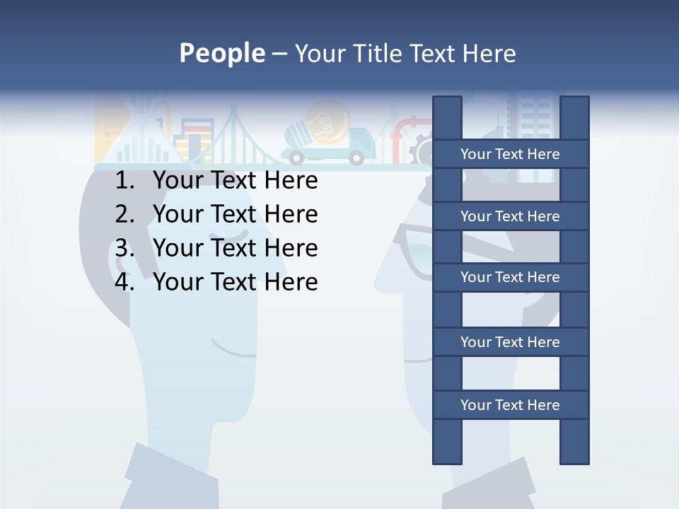 Vector Brain Successful PowerPoint Template
