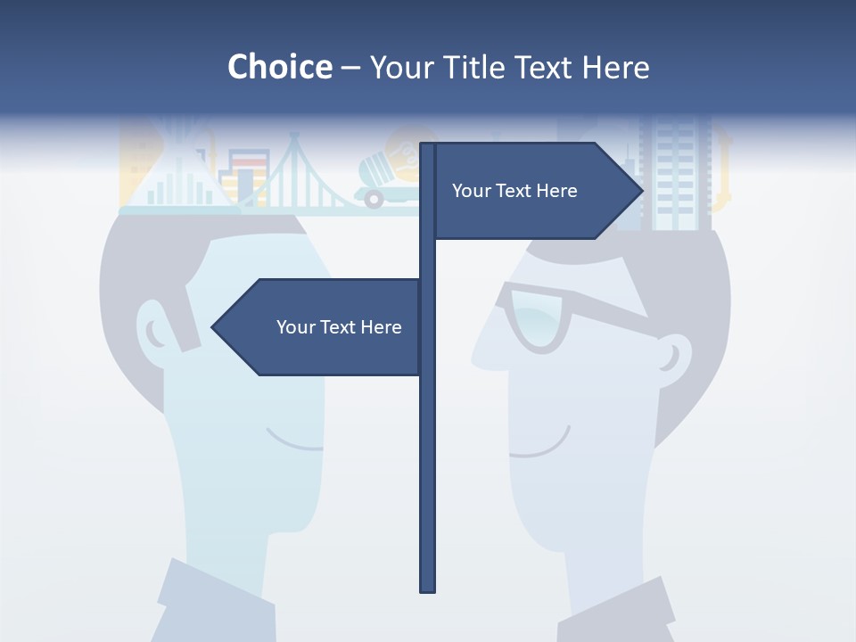 Vector Brain Successful PowerPoint Template