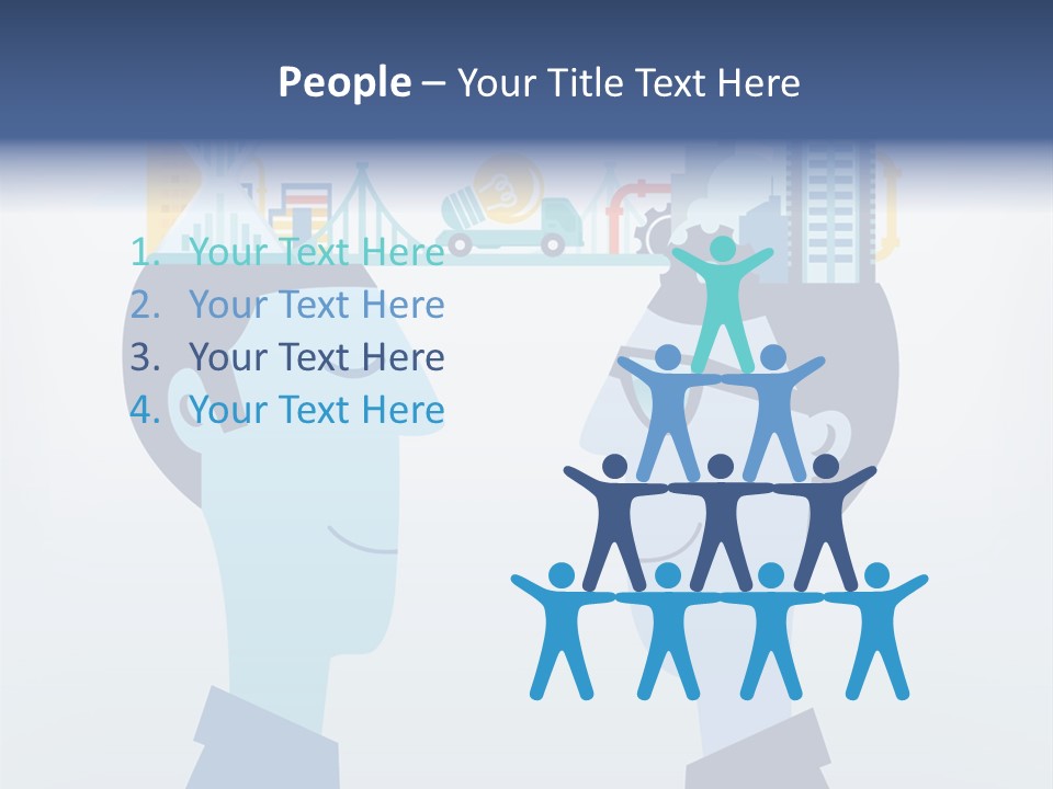 Vector Brain Successful PowerPoint Template