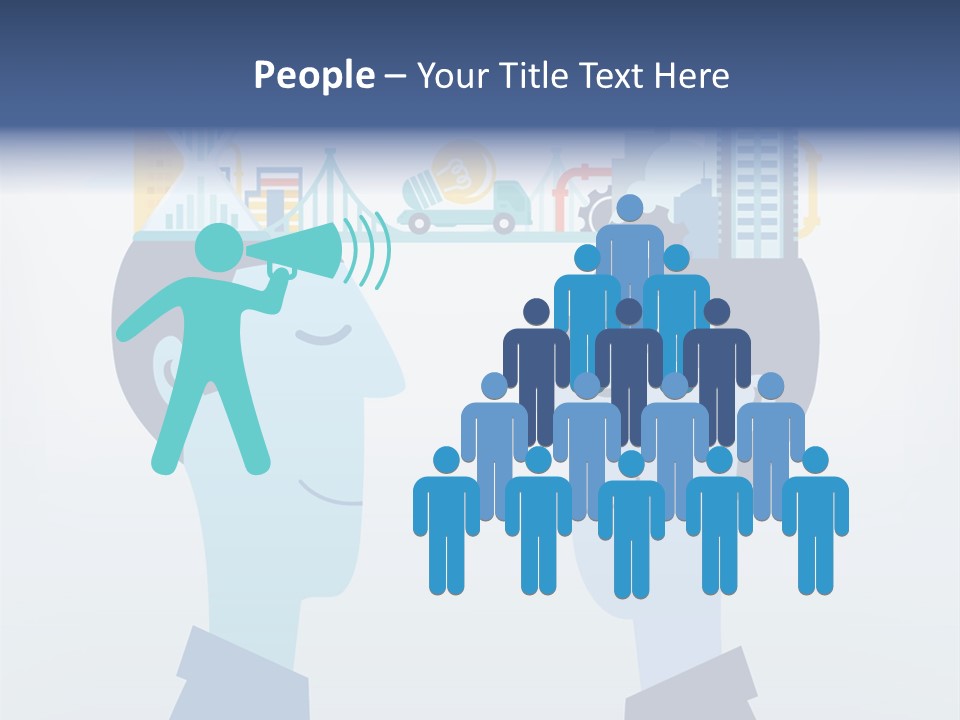 Vector Brain Successful PowerPoint Template