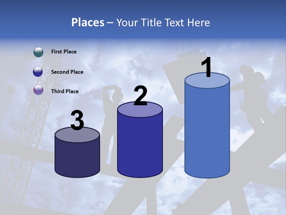 A Couple Of People Standing On Top Of A Construction Site PowerPoint Template