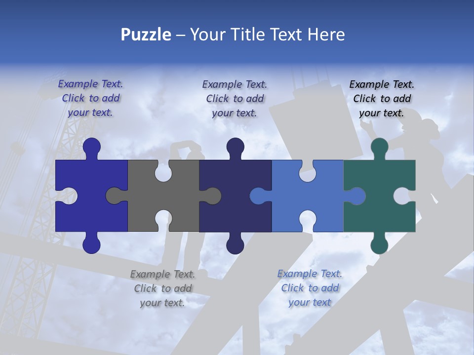 A Couple Of People Standing On Top Of A Construction Site PowerPoint Template