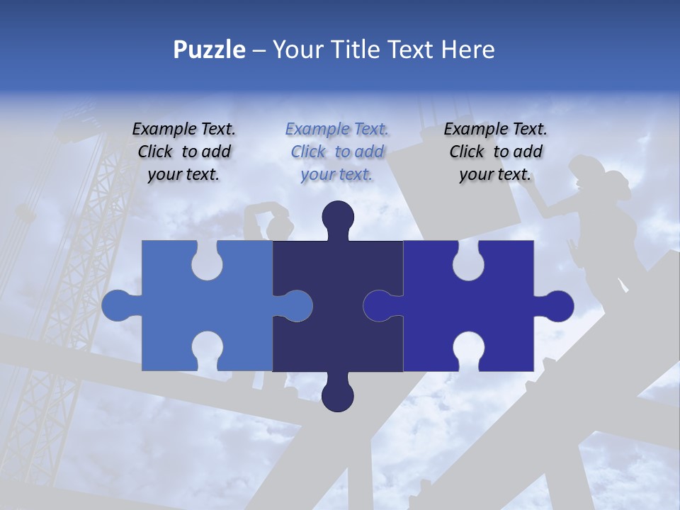 A Couple Of People Standing On Top Of A Construction Site PowerPoint Template