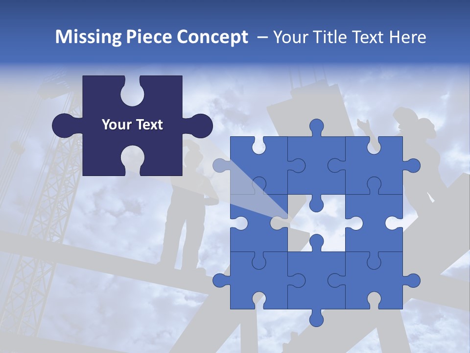 A Couple Of People Standing On Top Of A Construction Site PowerPoint Template