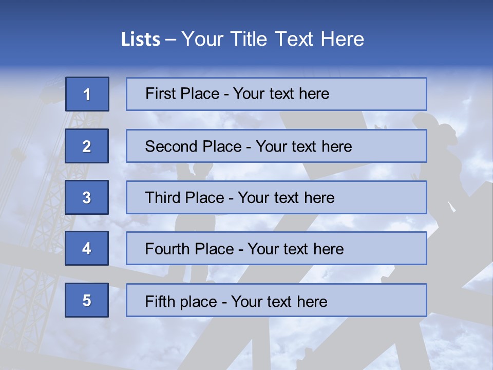 A Couple Of People Standing On Top Of A Construction Site PowerPoint Template