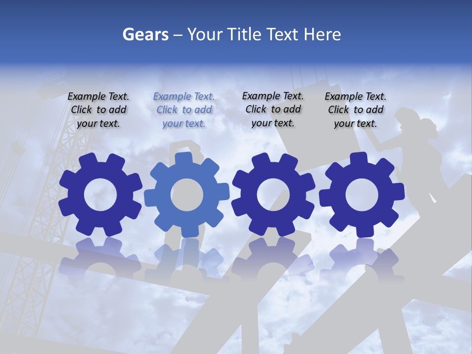 A Couple Of People Standing On Top Of A Construction Site PowerPoint Template