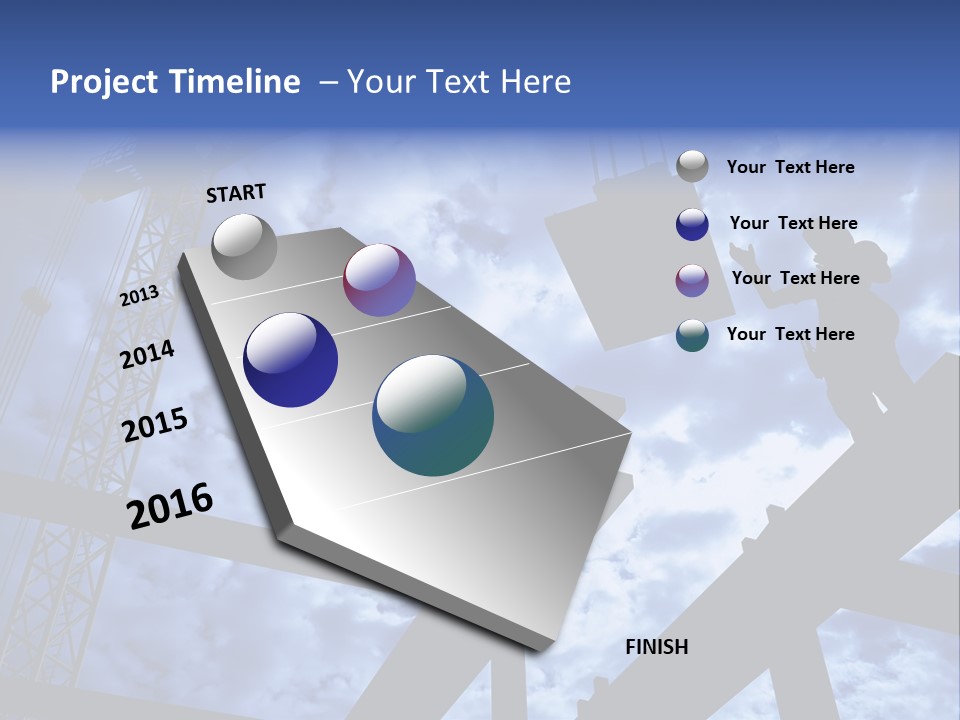 A Couple Of People Standing On Top Of A Construction Site PowerPoint Template