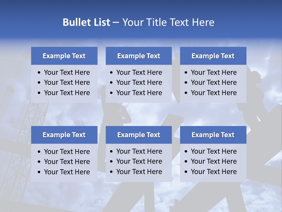A Couple Of People Standing On Top Of A Construction Site PowerPoint Template