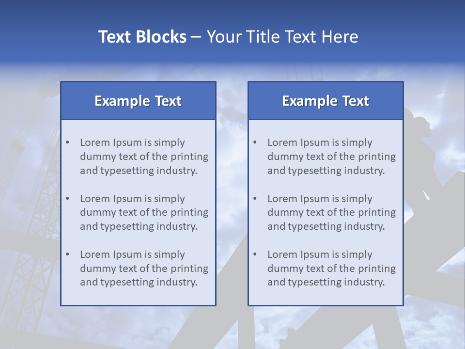 A Couple Of People Standing On Top Of A Construction Site PowerPoint Template
