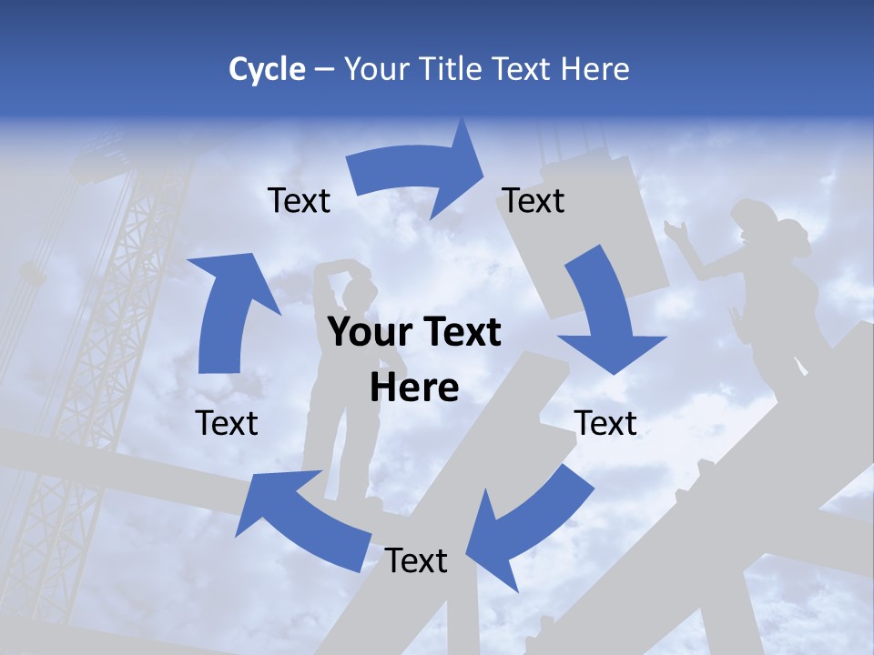 A Couple Of People Standing On Top Of A Construction Site PowerPoint Template