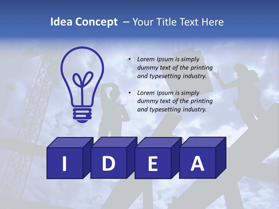 A Couple Of People Standing On Top Of A Construction Site PowerPoint Template