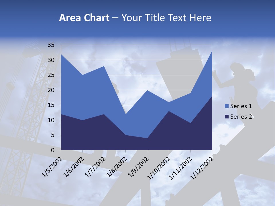 A Couple Of People Standing On Top Of A Construction Site PowerPoint Template