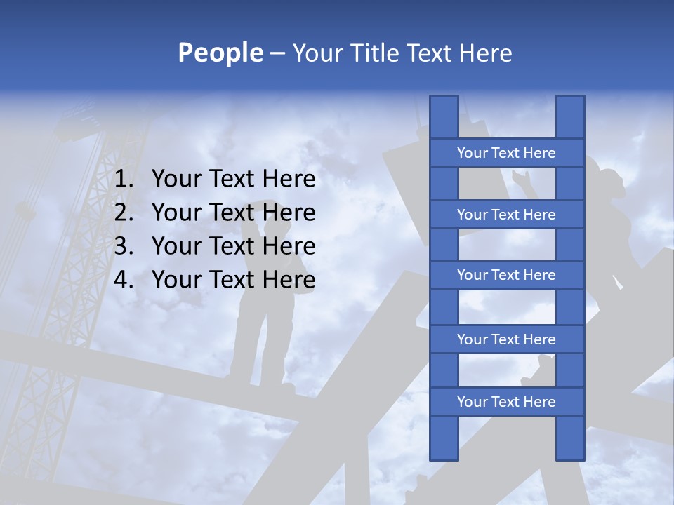 A Couple Of People Standing On Top Of A Construction Site PowerPoint Template