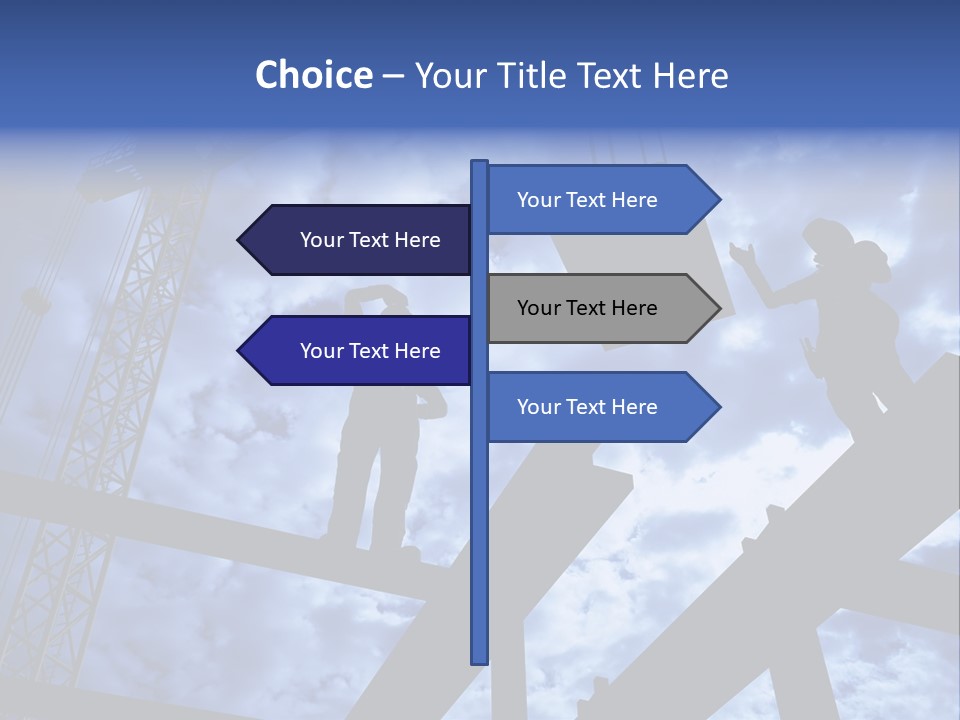 A Couple Of People Standing On Top Of A Construction Site PowerPoint Template