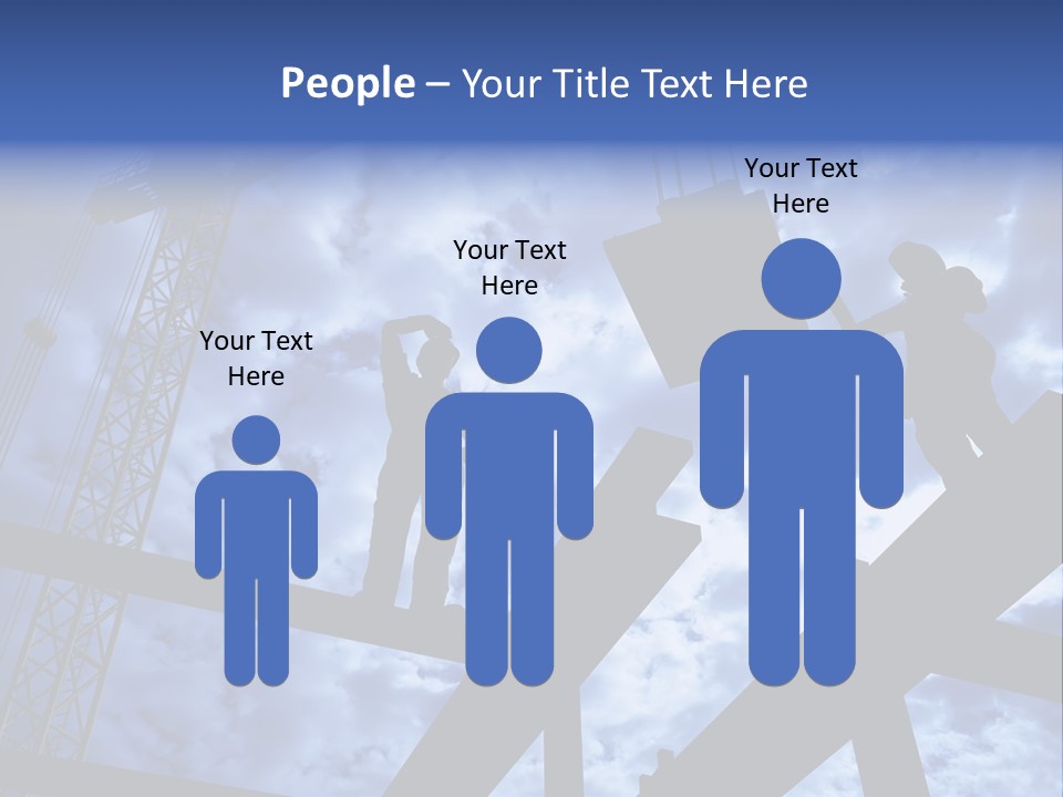 A Couple Of People Standing On Top Of A Construction Site PowerPoint Template