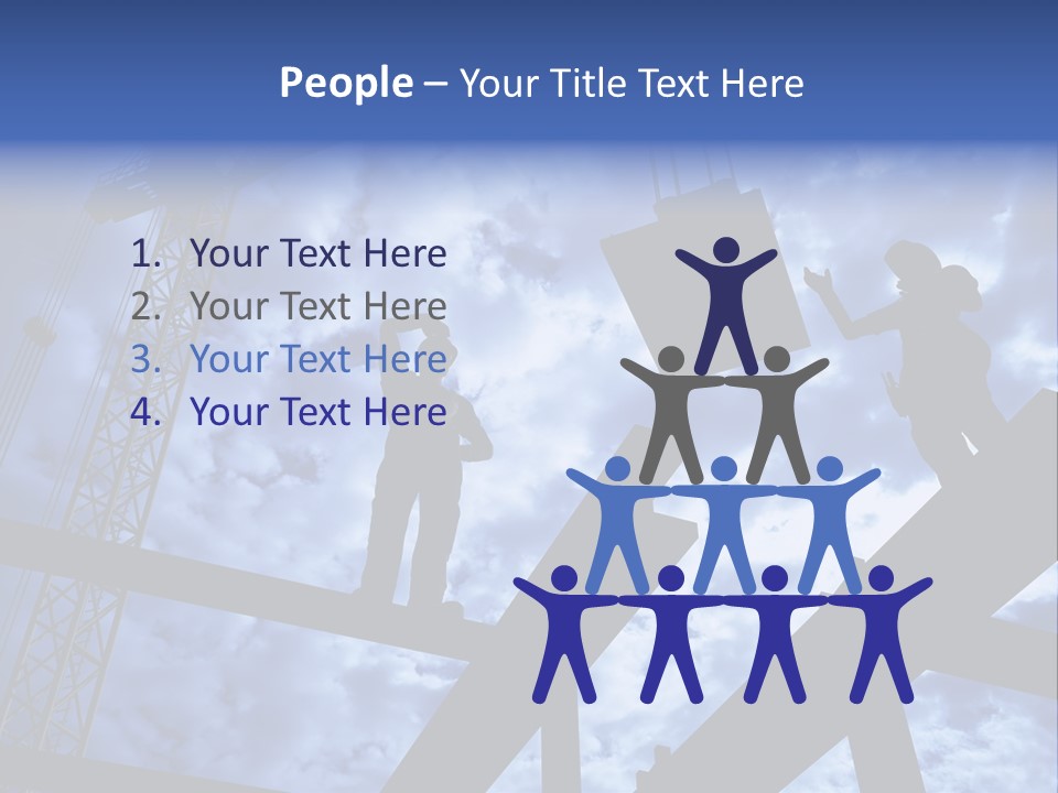 A Couple Of People Standing On Top Of A Construction Site PowerPoint Template