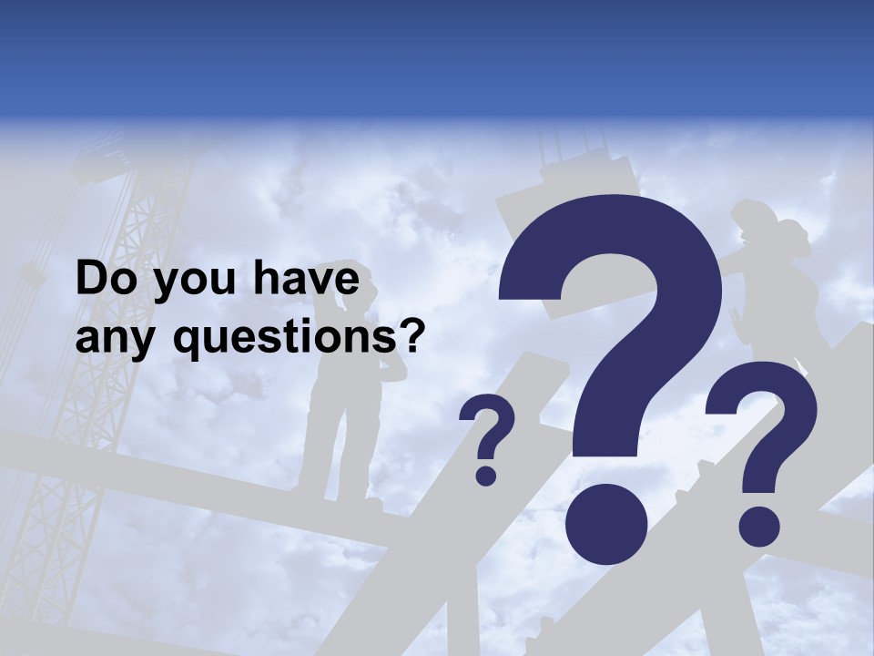 A Couple Of People Standing On Top Of A Construction Site PowerPoint Template