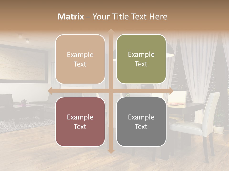 Wooden Black Dining PowerPoint Template