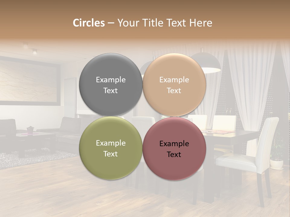 Wooden Black Dining PowerPoint Template