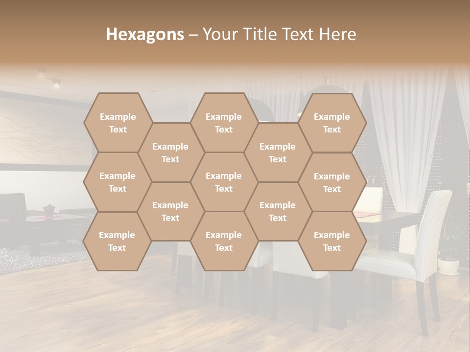 Wooden Black Dining PowerPoint Template