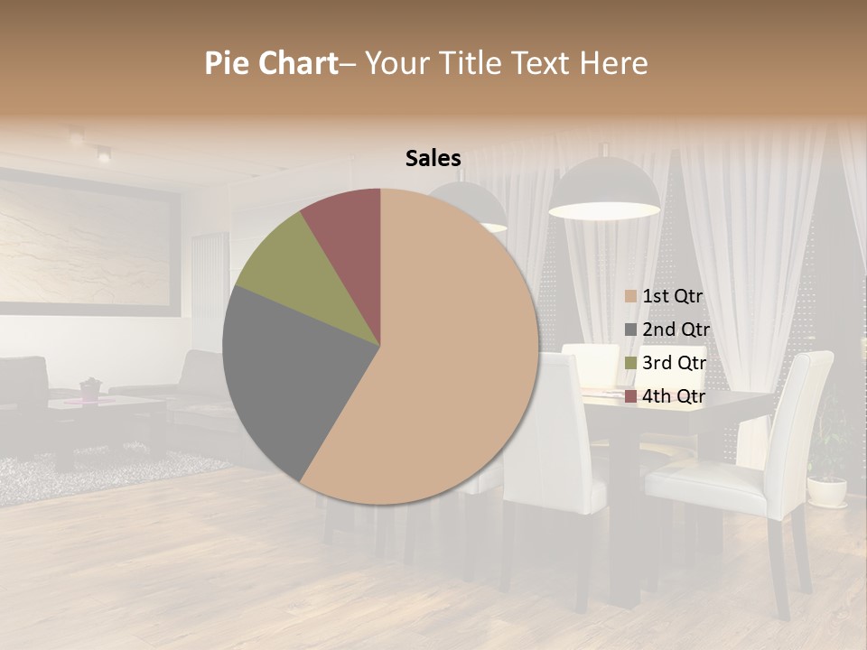 Wooden Black Dining PowerPoint Template