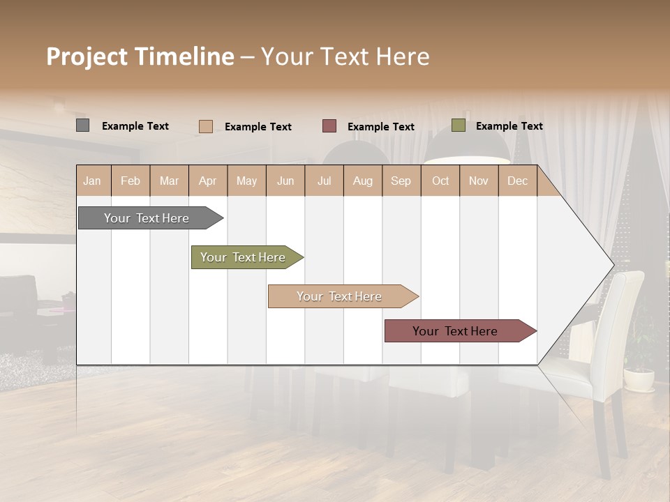Wooden Black Dining PowerPoint Template