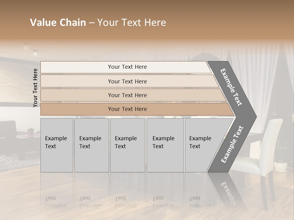 Wooden Black Dining PowerPoint Template