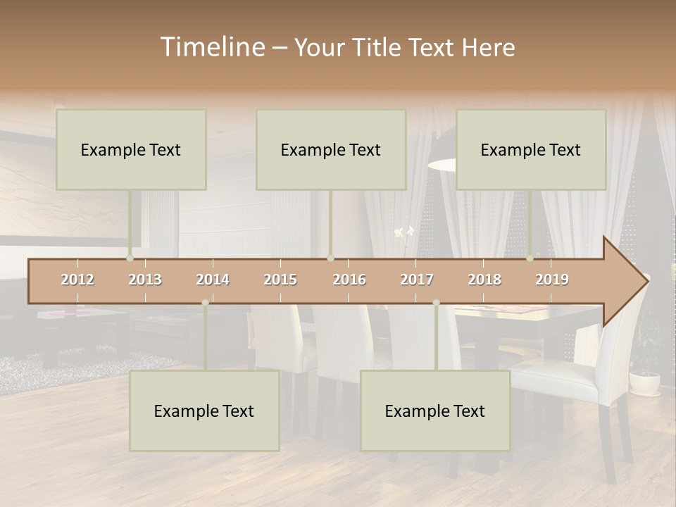 Wooden Black Dining PowerPoint Template