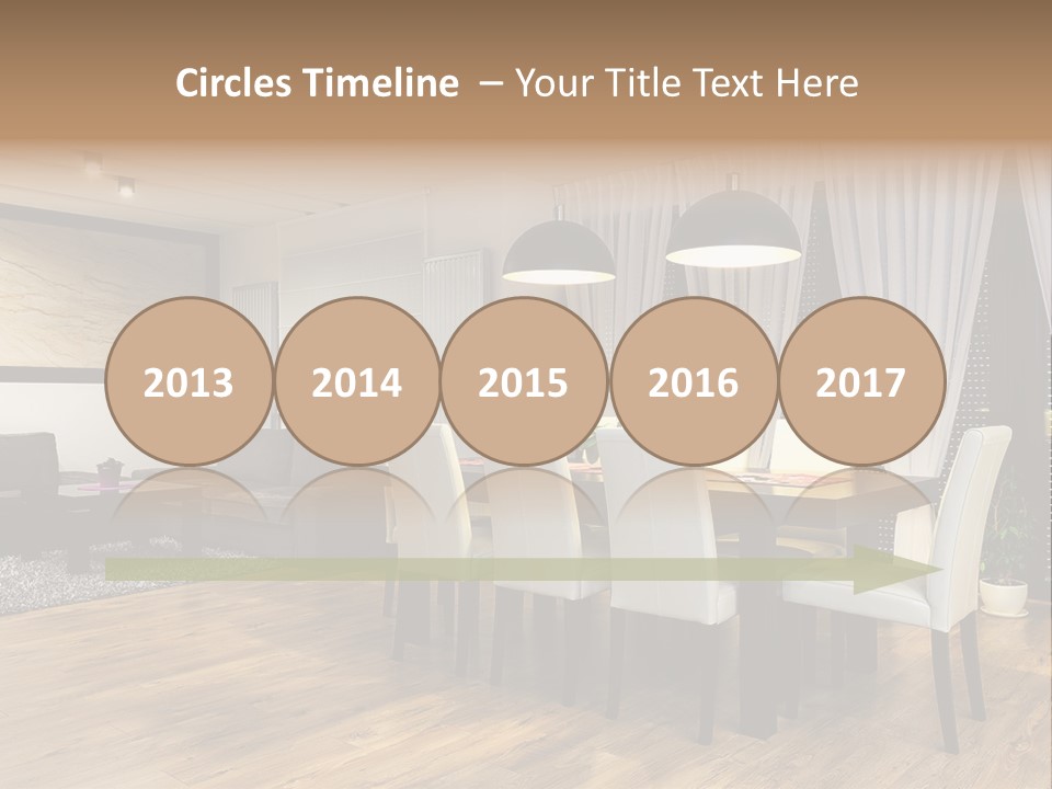 Wooden Black Dining PowerPoint Template