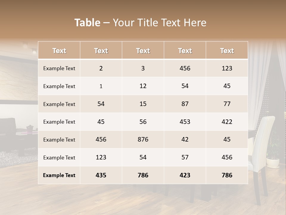 Wooden Black Dining PowerPoint Template