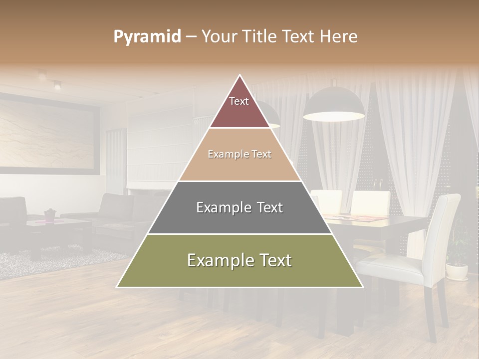 Wooden Black Dining PowerPoint Template